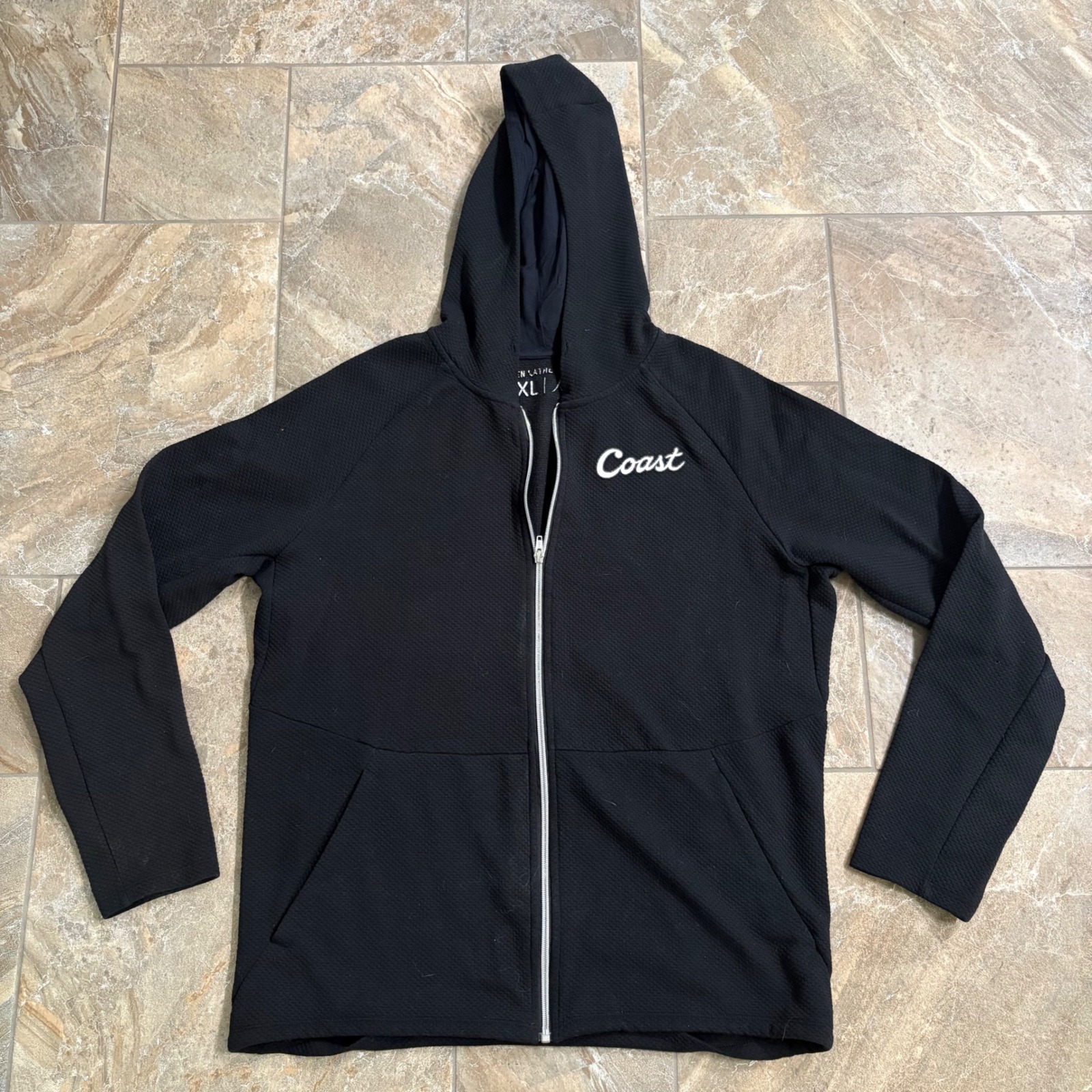 Rena Athletics Coast Black Full Zip Hoodie Mens Xl Sweatshirt